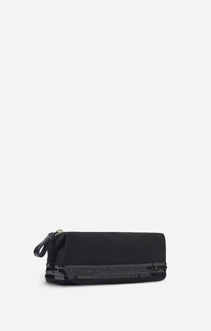 Canvas Pencil Case Canvas & Sequins Black Vanessa Bruno