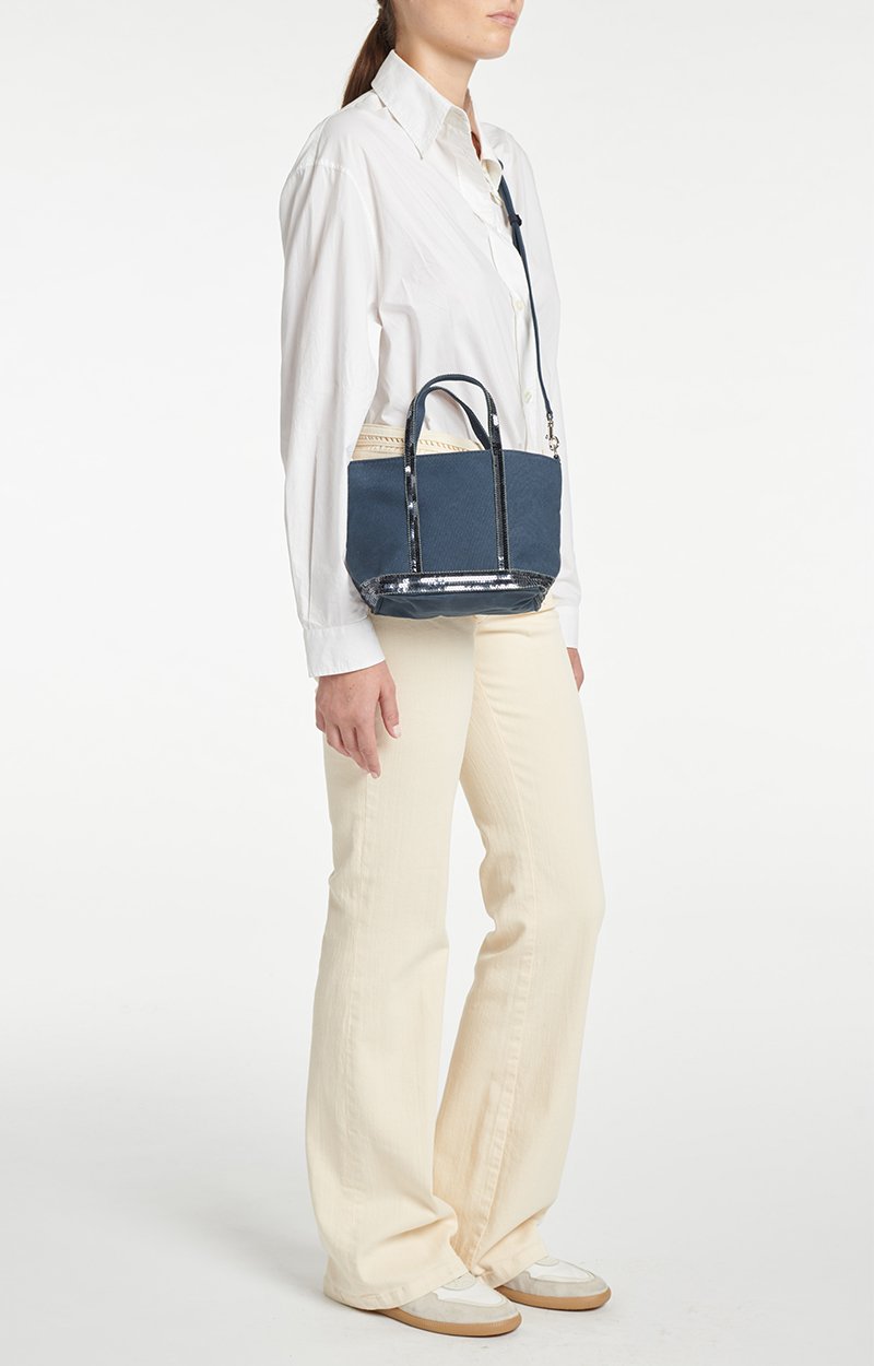 Canvas XS Zipped Cabas Tote Hand or crossbody carry, zip closure PYRITE Vanessa Bruno
