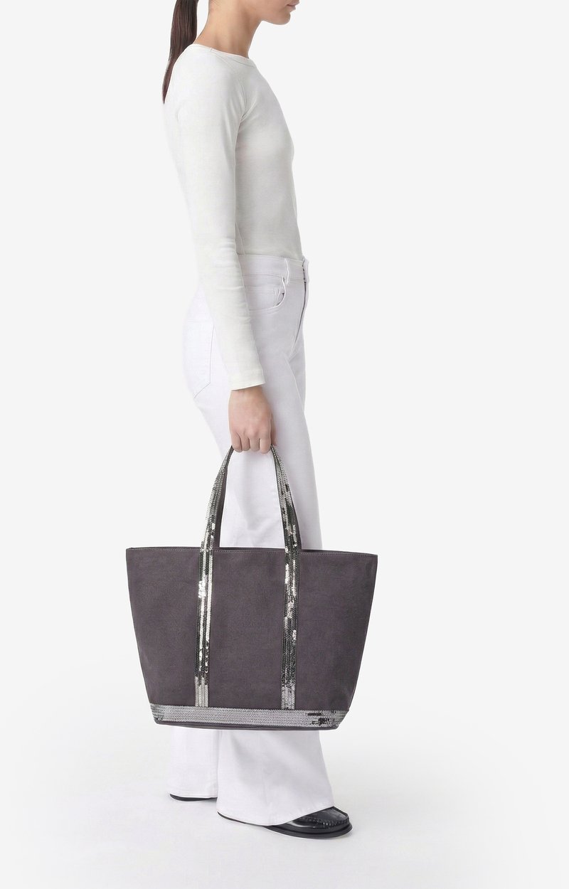 Canvas L Zipped Cabas Tote Shoulder carry, zip closure ANTHRACITE Vanessa Bruno