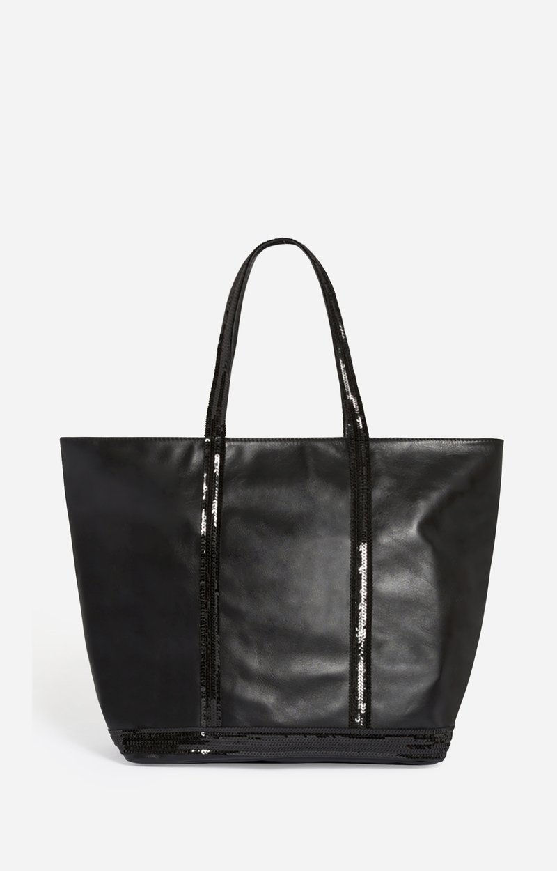 Smooth Leather L Zipped Cabas Tote, Shoulder carry, zip closure