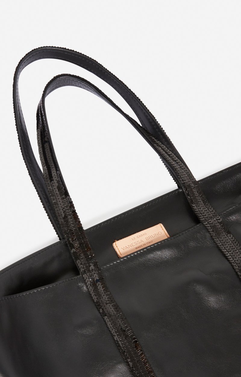 Smooth Leather L Zipped Cabas Tote Shoulder carry, zip closure Black Vanessa Bruno