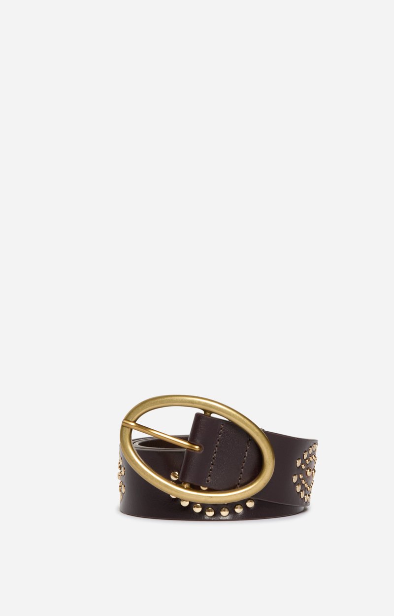Brown Iris Leather Belt 40Mm Vegetable-Tanned Leather Mahogany Vanessa Bruno