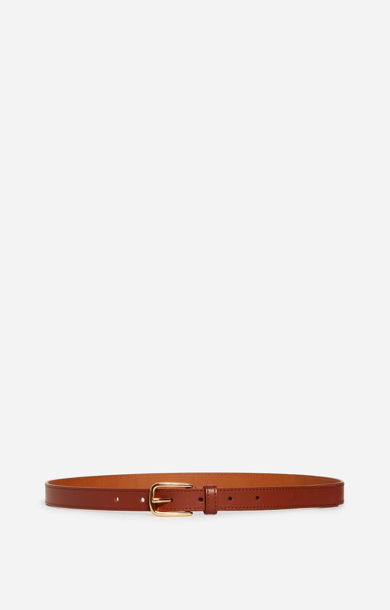 Brown Smooth Leather Belt 20Mm Cowhide Leather Classic Brown Vanessa Bruno