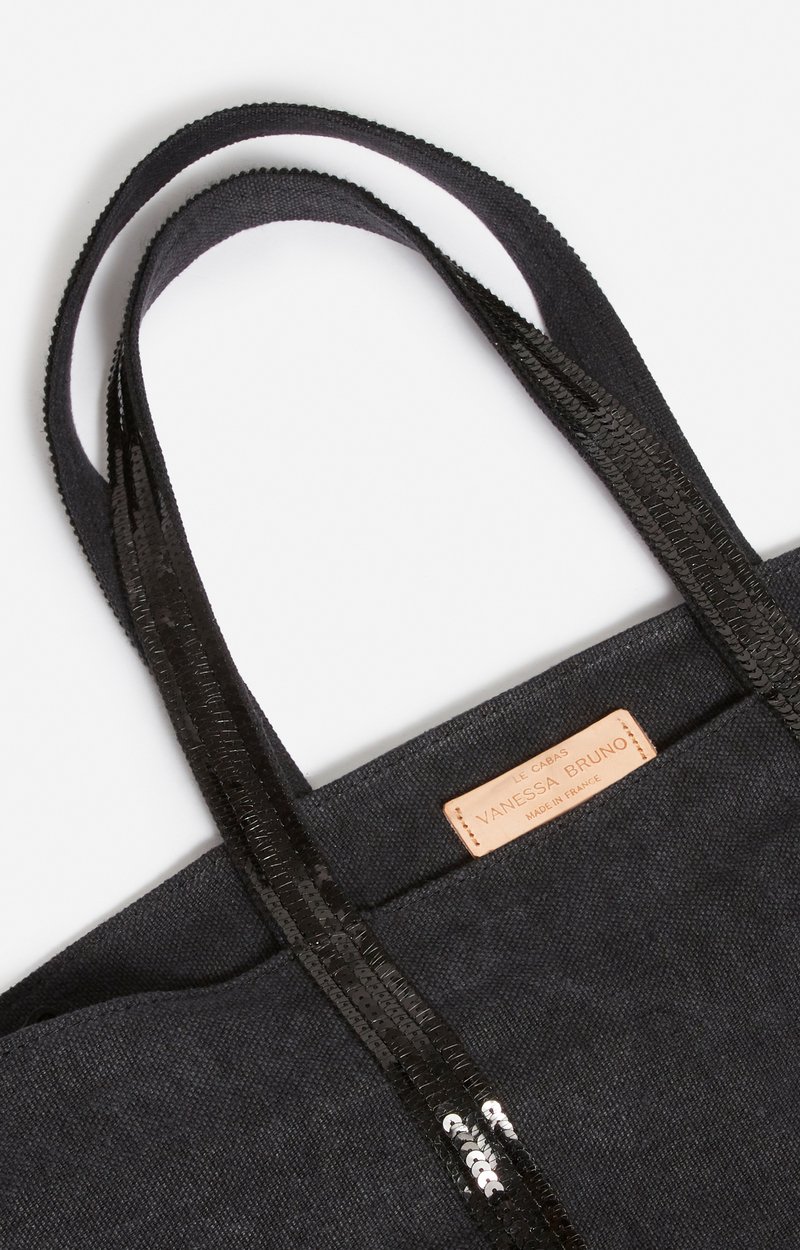 Canvas M Zipped Cabas Tote Shoulder carry, zip closure Black Vanessa Bruno