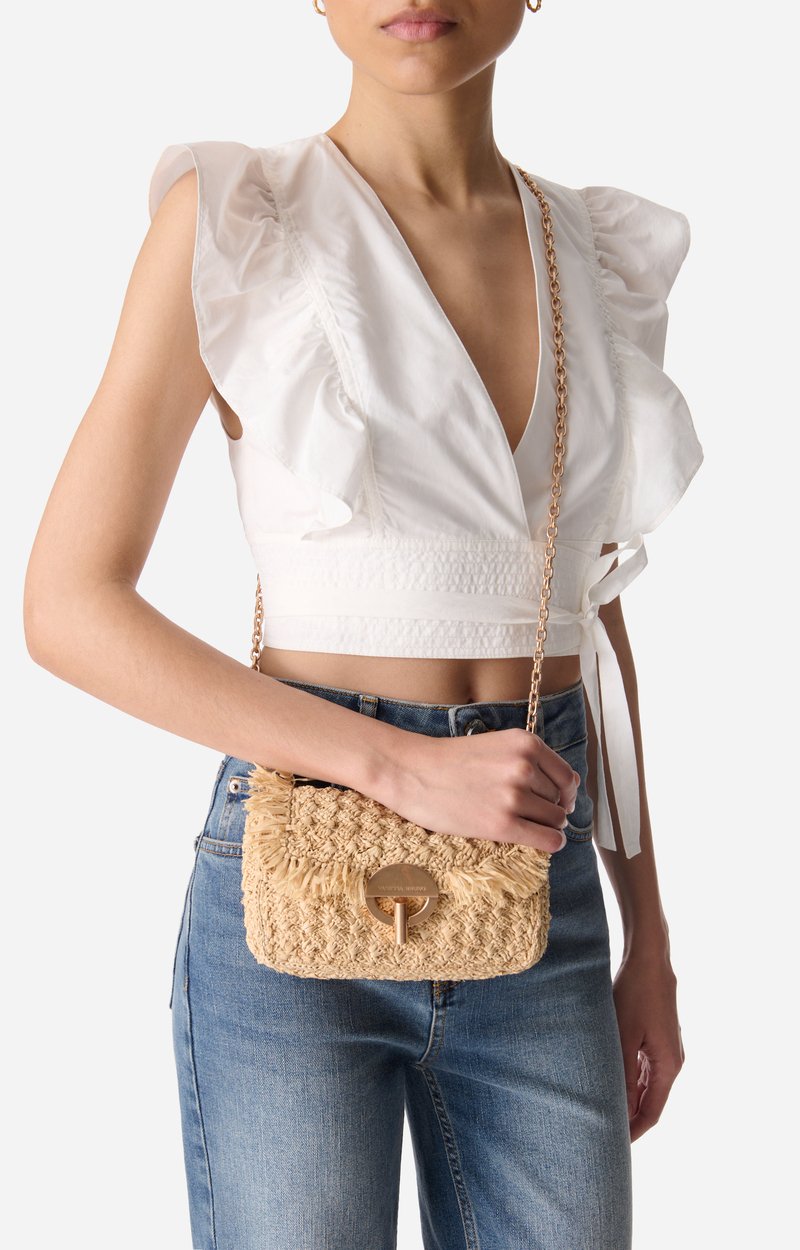 Small Raffia Moon Bag Made in Madagascar Natural Vanessa Bruno