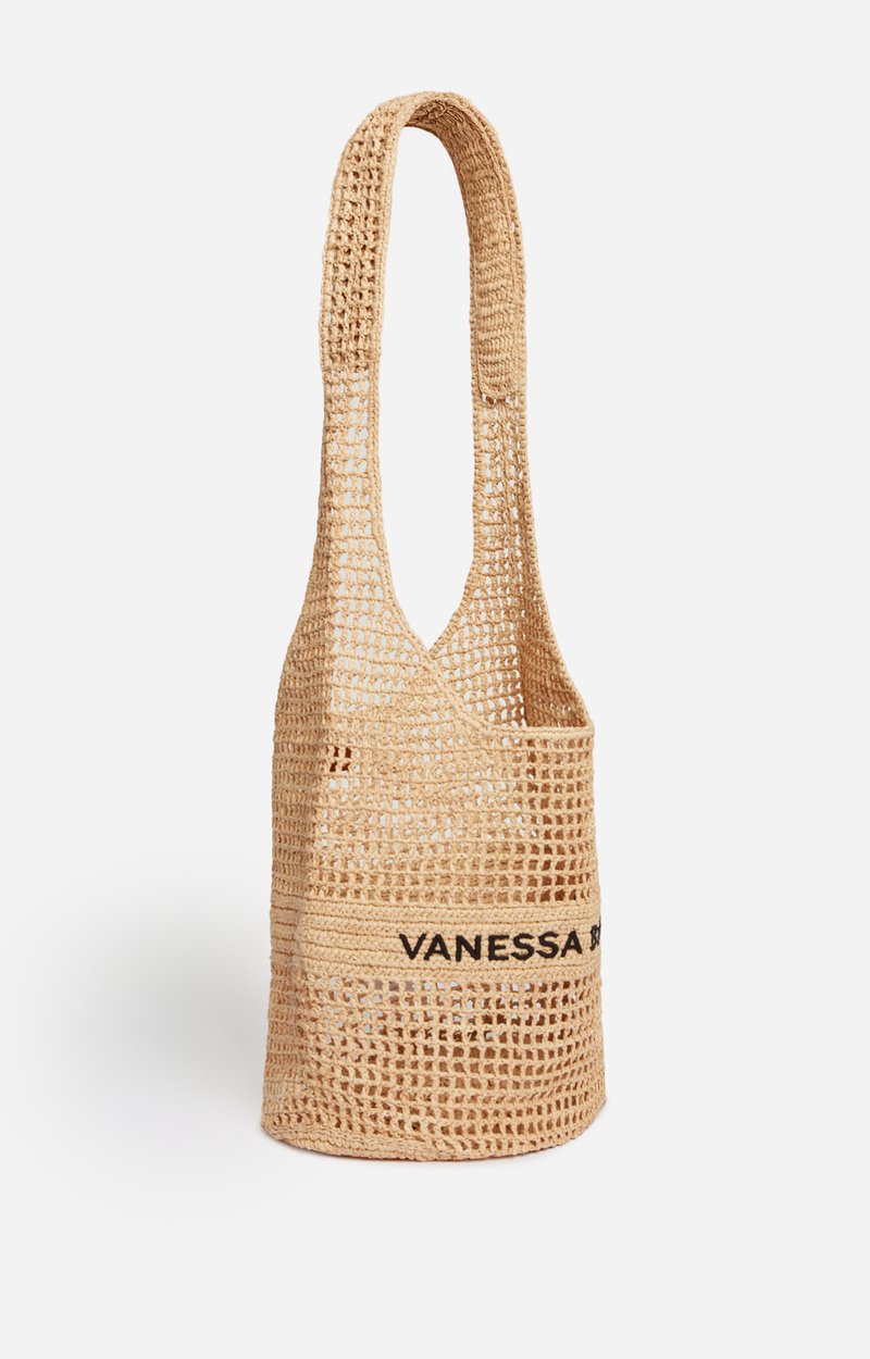 Raffia Hobo Bag Made in Madagascar SABLE NOIR Vanessa Bruno