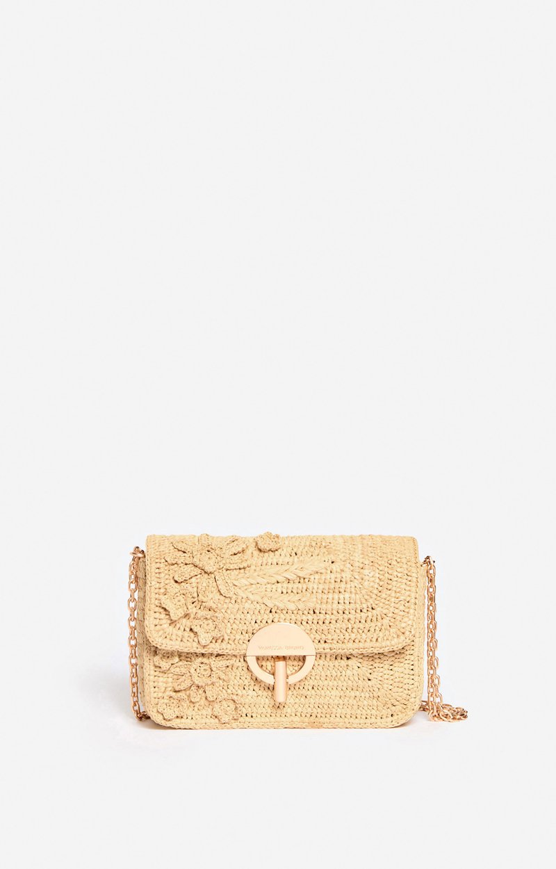 Medium Raffia Moon Bag, Made in Madagascar
