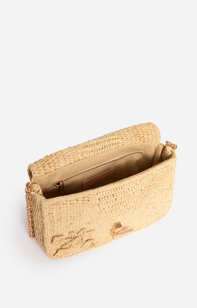 Medium Raffia Moon Bag Made in Madagascar Natural Vanessa Bruno