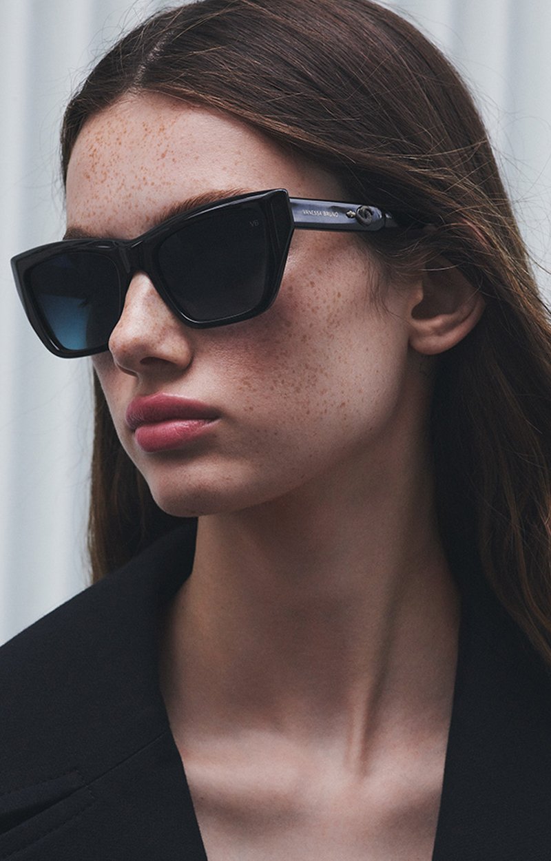 Cleo Sunglasses 100% acetate Black Vanessa Bruno