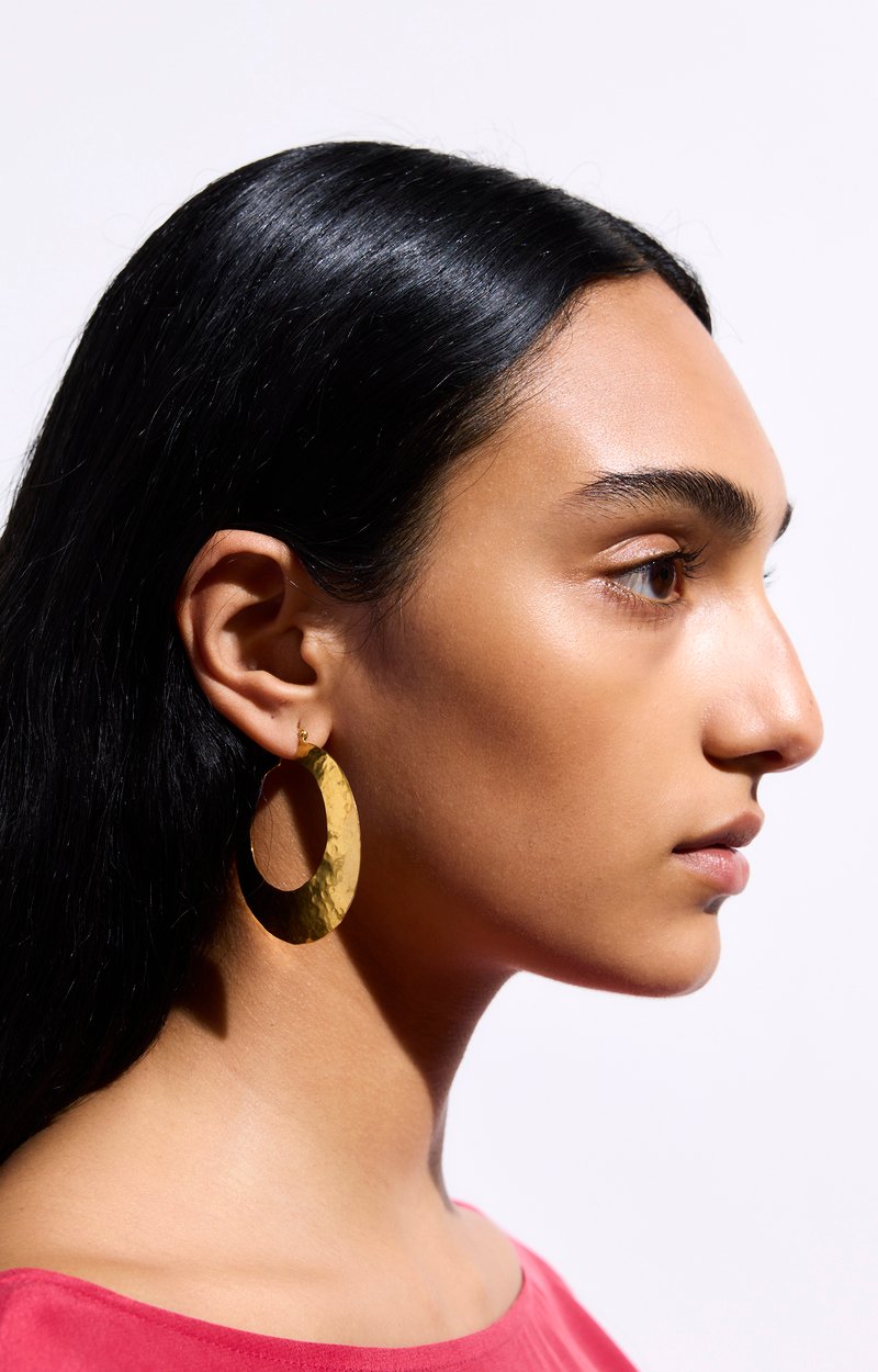 Gold Brass Hoop Earrings Brass GOLD Vanessa Bruno