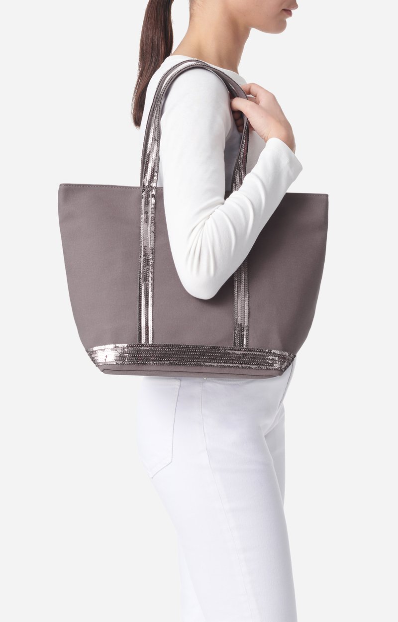 Canvas M Zipped Cabas Tote Shoulder carry, zip closure ANTHRACITE Vanessa Bruno