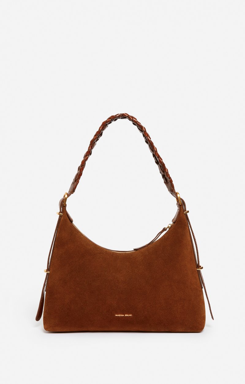 Small Calf Leather Jess Hobo Bag Cowhide leather, made in Italy COGNAC Vanessa Bruno