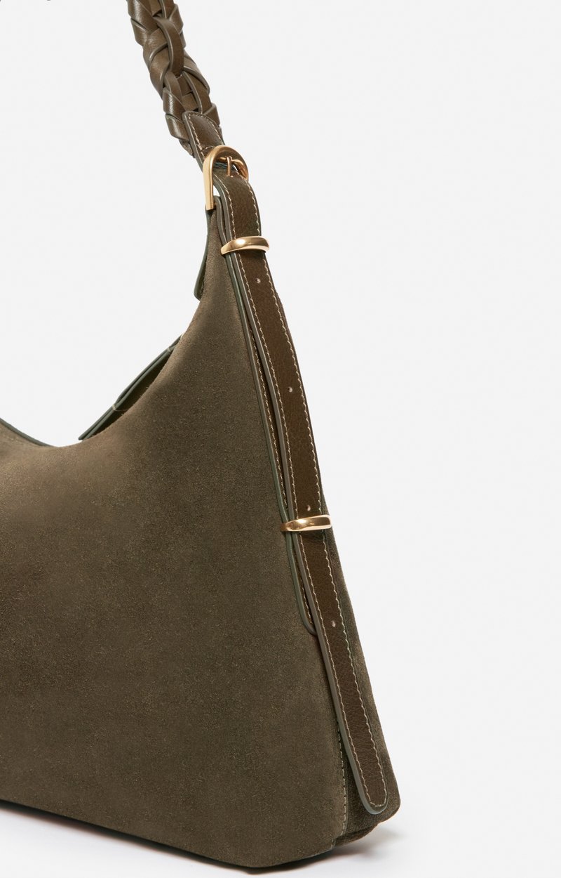 Small Calf Leather Jess Hobo Bag Cowhide leather, made in Italy KHAKI Vanessa Bruno