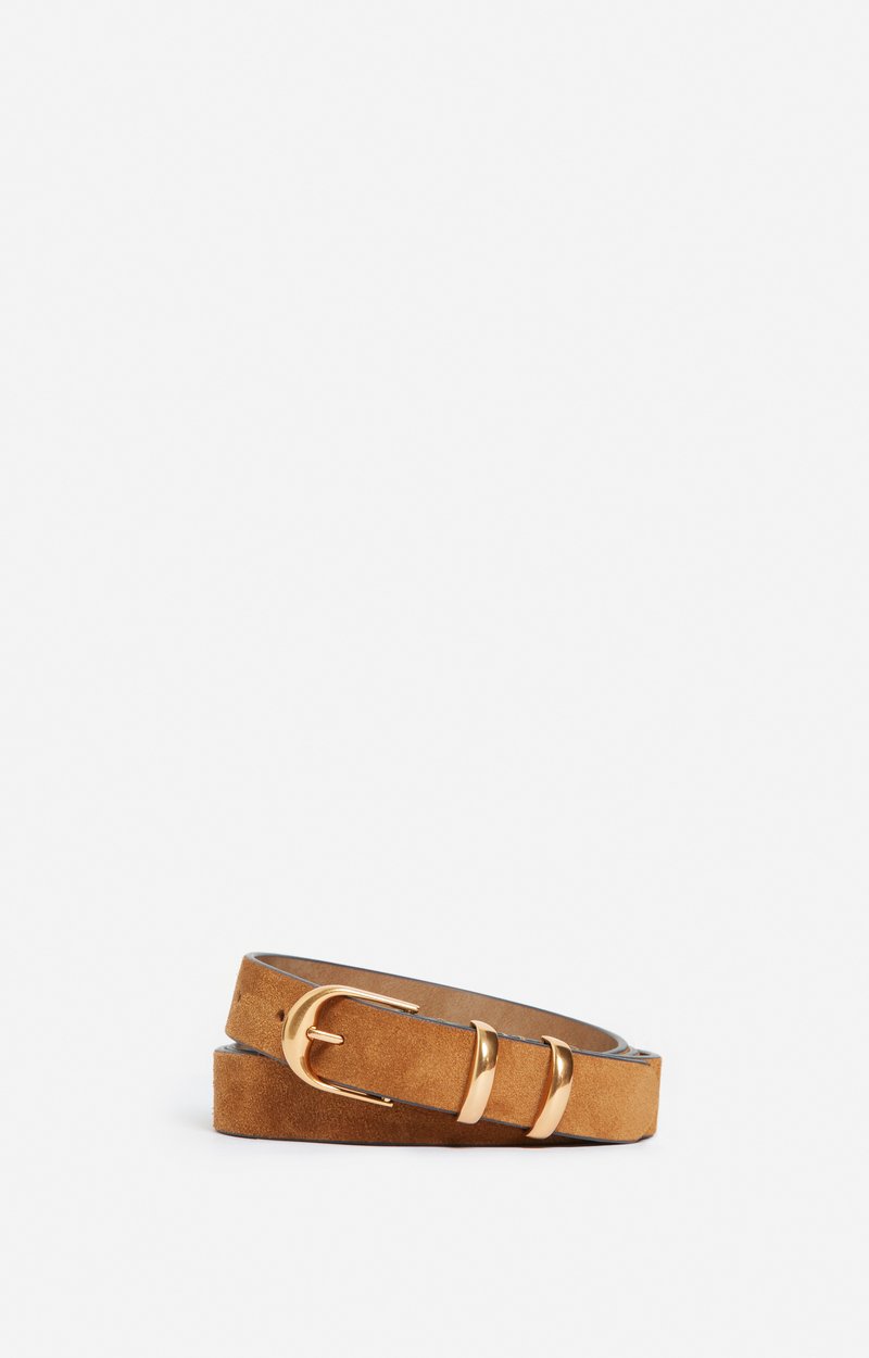 Brown Velvet Leather Belt 20Mm Cowhide leather Caramel Vanessa Bruno