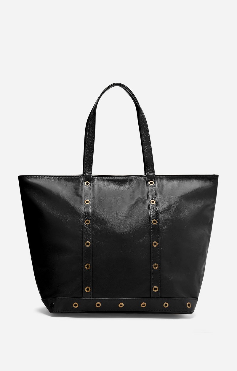 Leather L Zipped Cabas Tote Shoulder carry, zip closure Black Vanessa Bruno