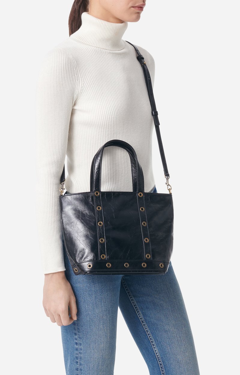 Cabas Tote Bags Crinkled Leather Tote Bags - VANESSABRUNO
