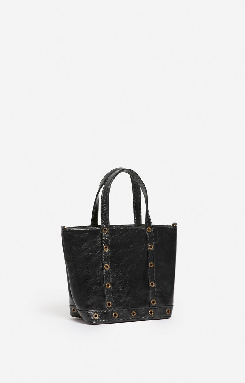 Leather S Cabas Tote Made in Italy Black Vanessa Bruno