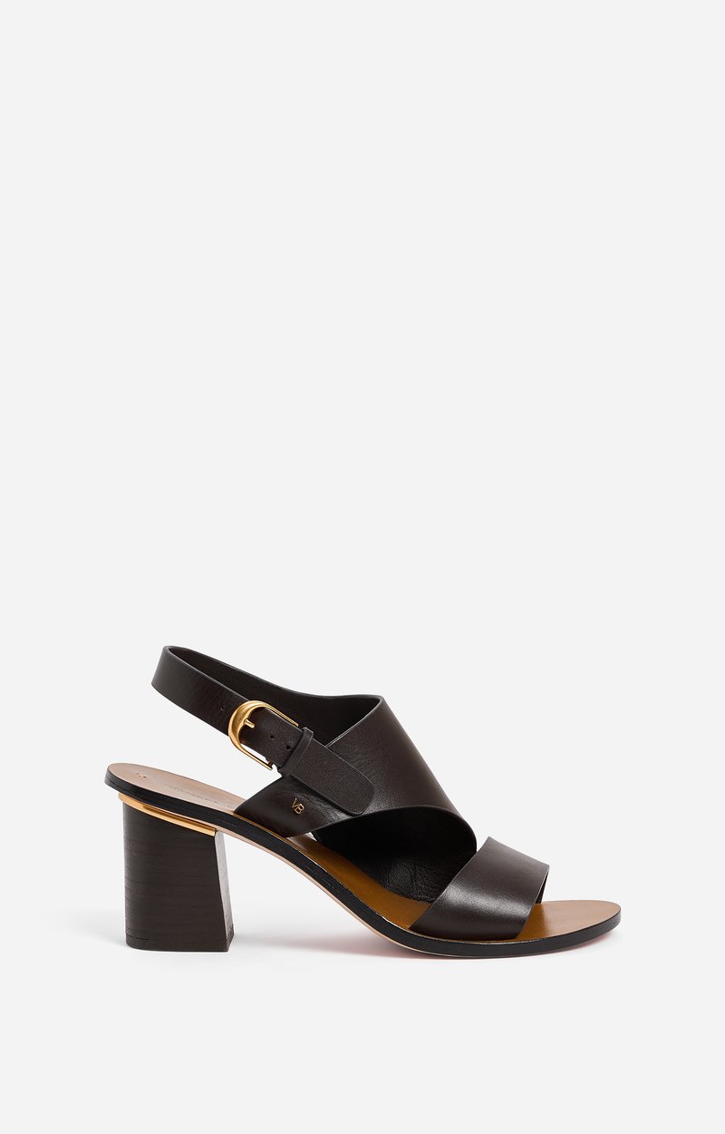 Leather Heeled Sandals, Made from vegetable-tanned cowhide leather
