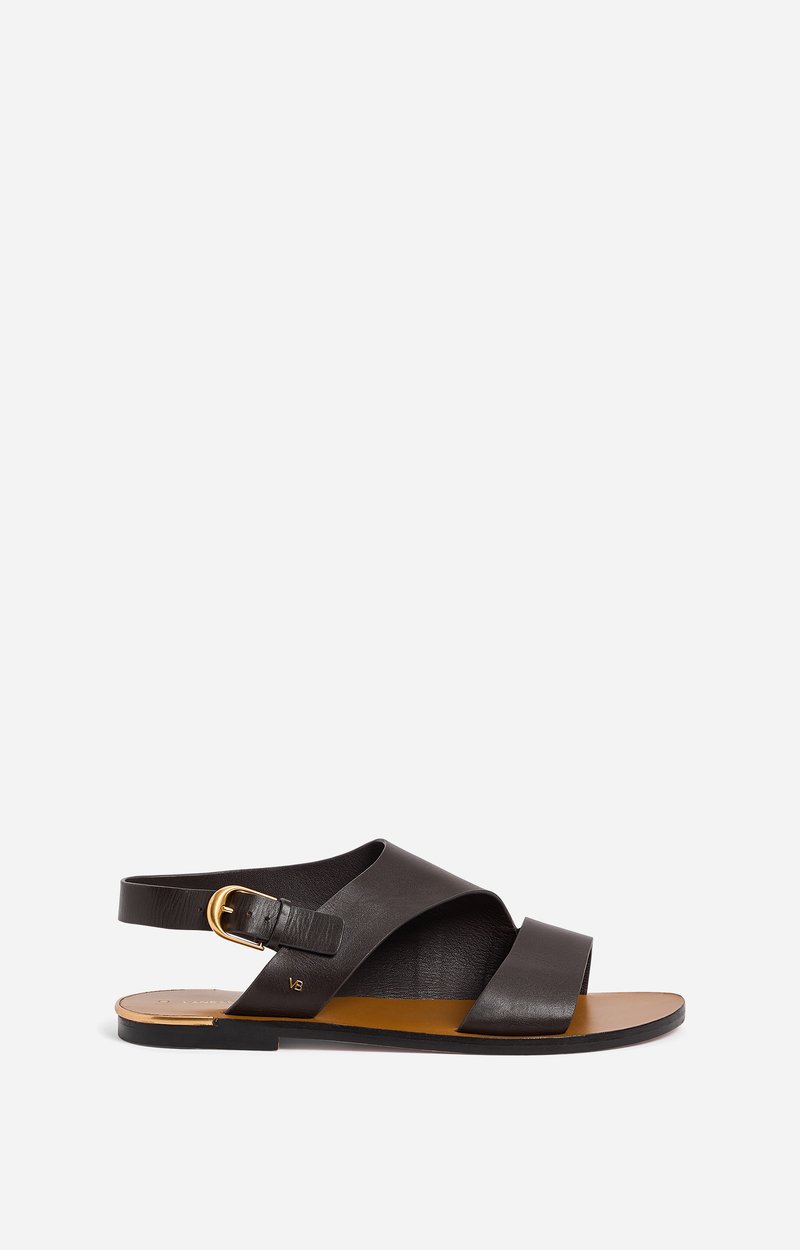Flat Sandal, Cowhide Leather, Vegetable Tanned