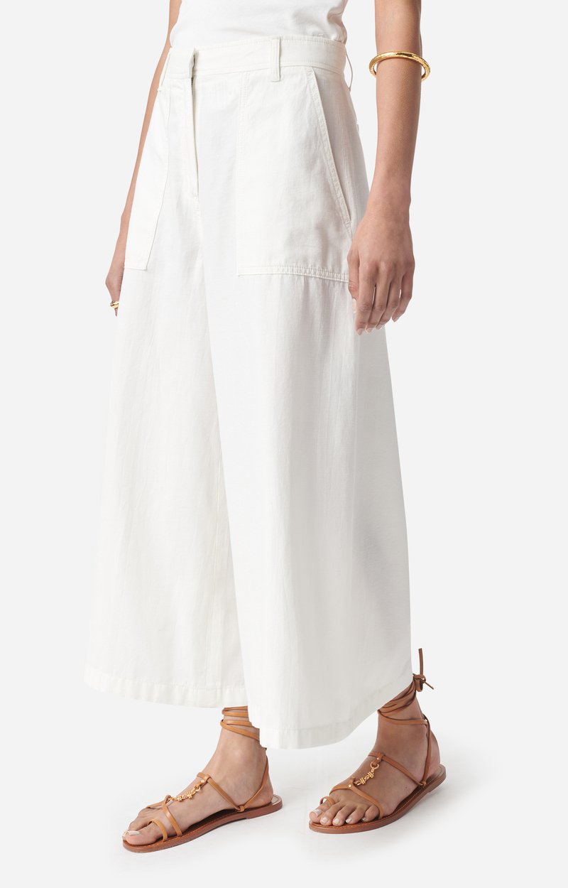 Griffon Pants Cotton and Linen Blend ECRU Vanessa Bruno