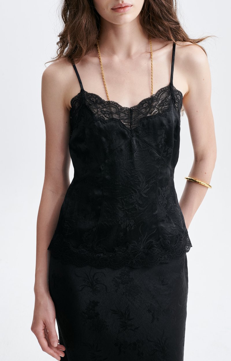 Glycine Tank Top Jacquard patterns Black Vanessa Bruno