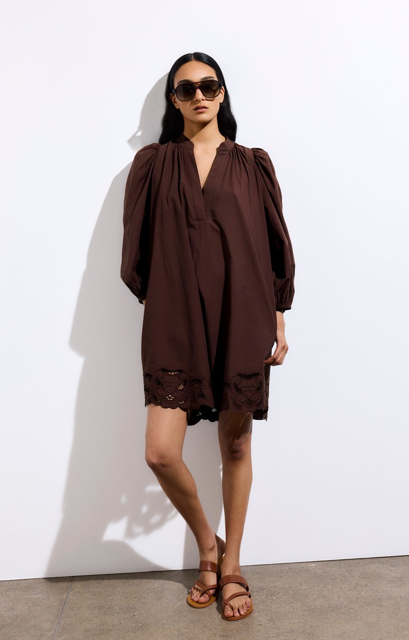 Hamanda Dress Cotton & embroidery CHOCOLATE Vanessa Bruno