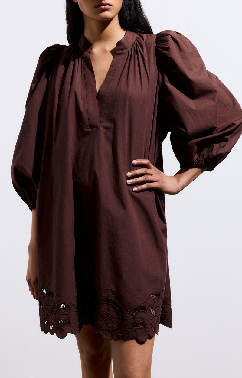 Hamanda Dress Cotton & embroidery CHOCOLATE Vanessa Bruno