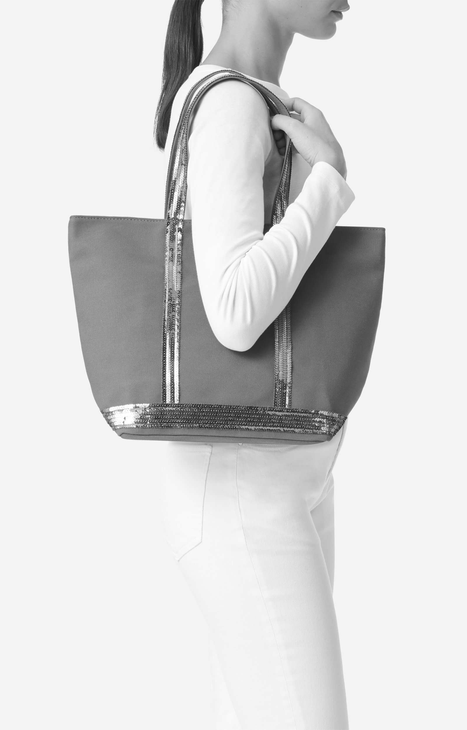 Canvas M Zipped Cabas Tote Made in France, Shoulder bag ZINC Vanessa Bruno