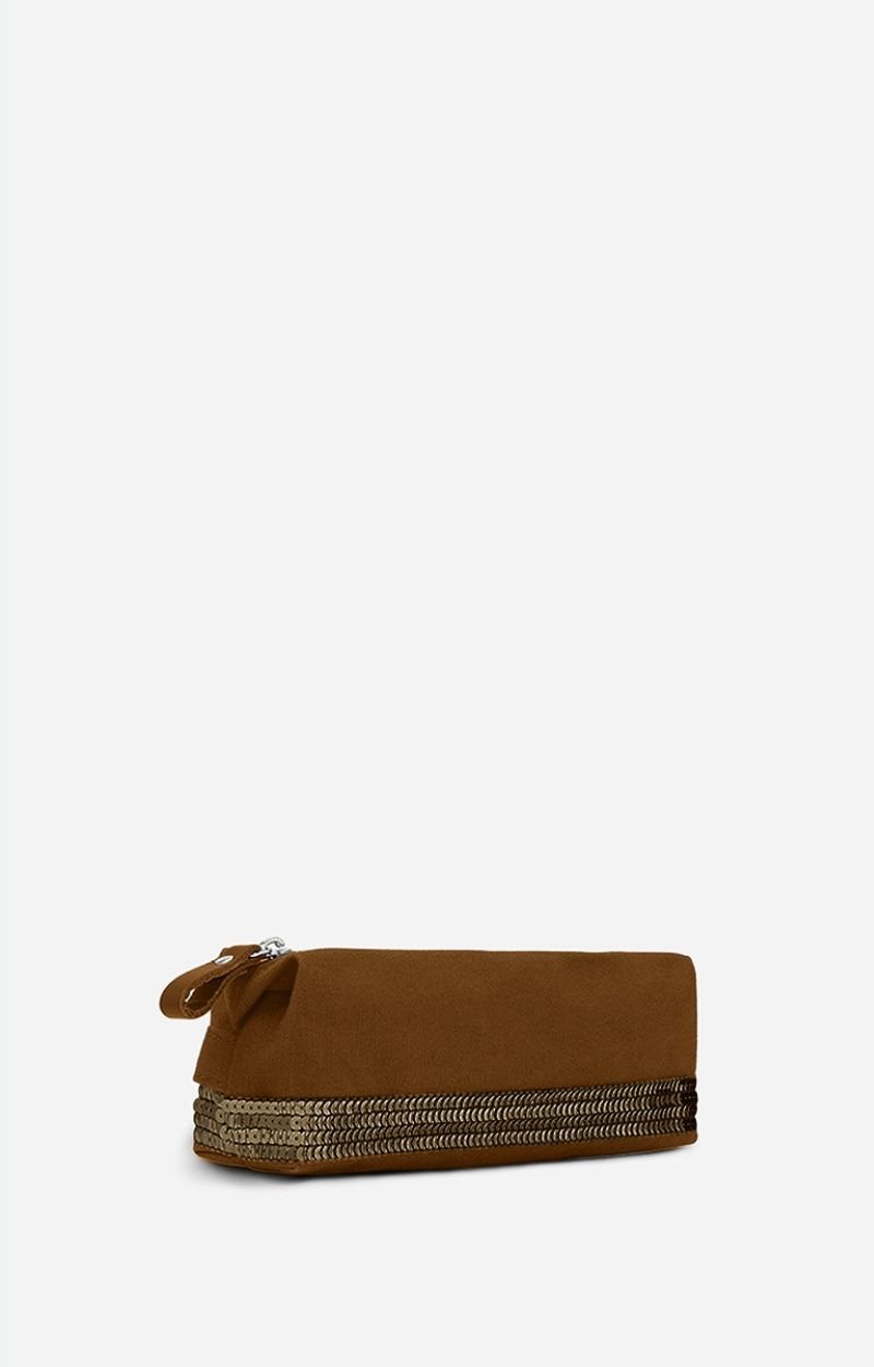 Canvas School Pouch Sequined cotton canvas, pencil case size Wimbledon Vanessa Bruno