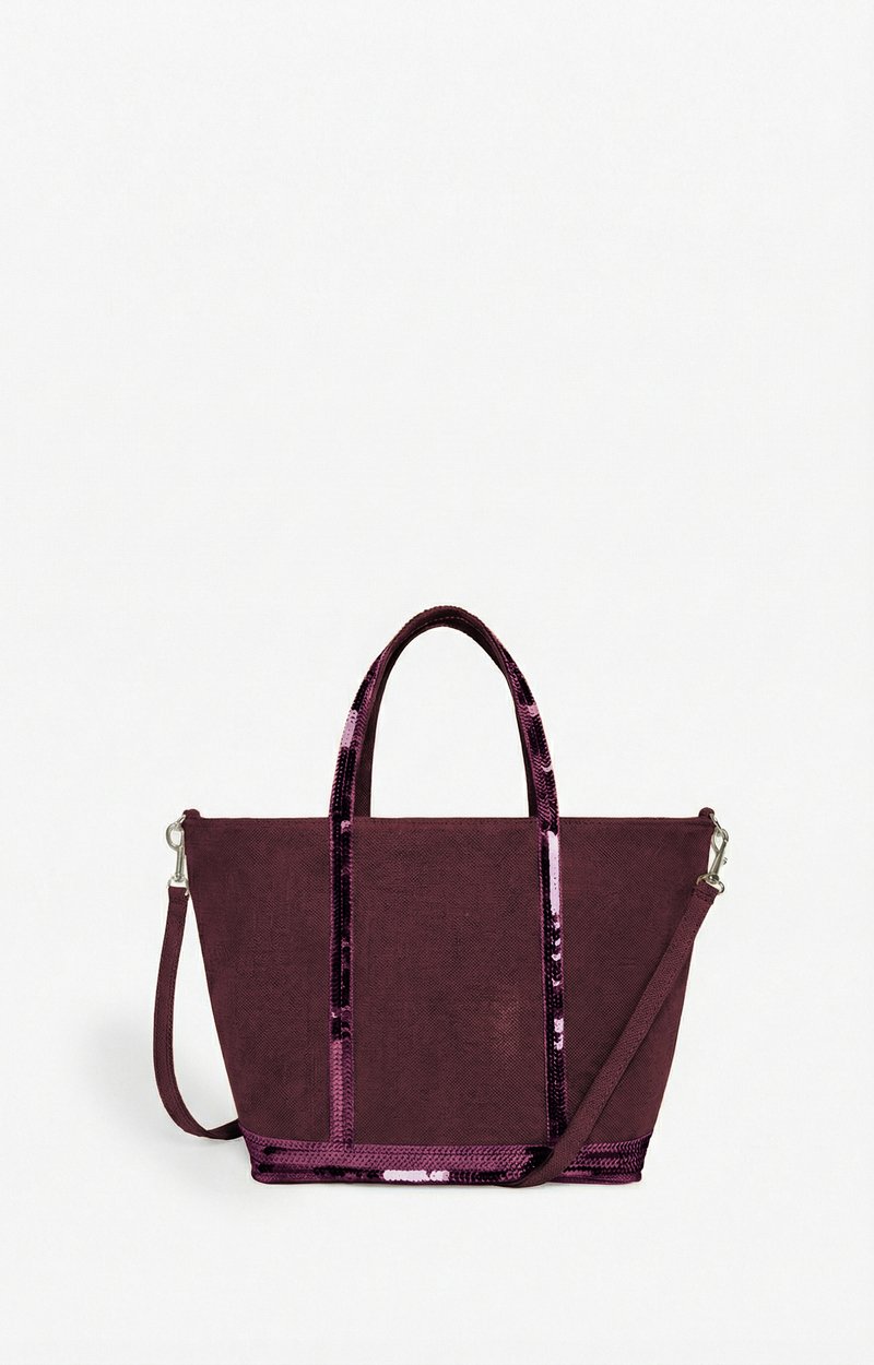 Linen S Zipped Cabas Tote Made in France, Crossbody Bag Aubergine Vanessa Bruno