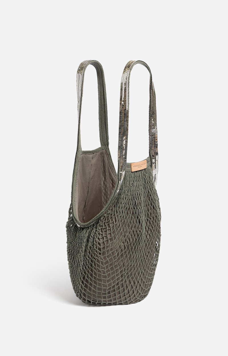 Fishnet Bag Organic cotton, sequins, lined GREY Vanessa Bruno