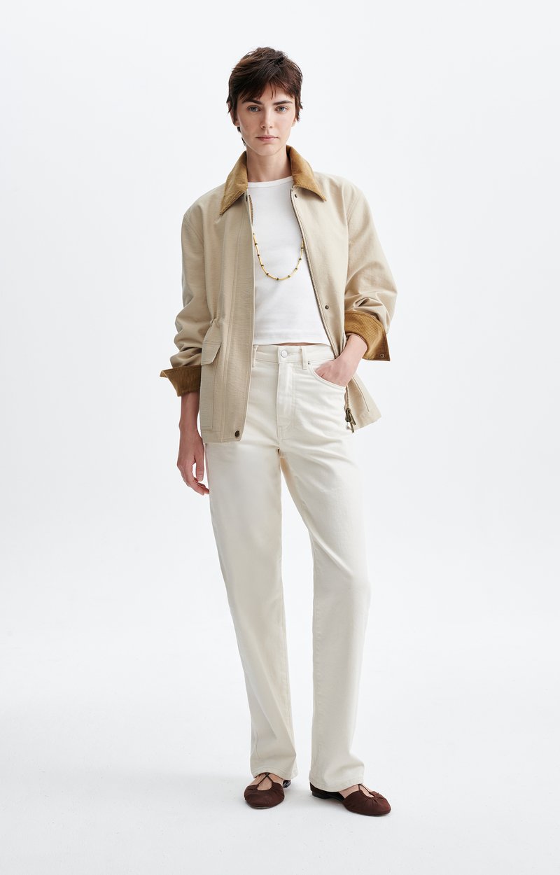 Hedy Crinkle Parka Crinkle cotton, corduroy collar Ficelle Vanessa Bruno