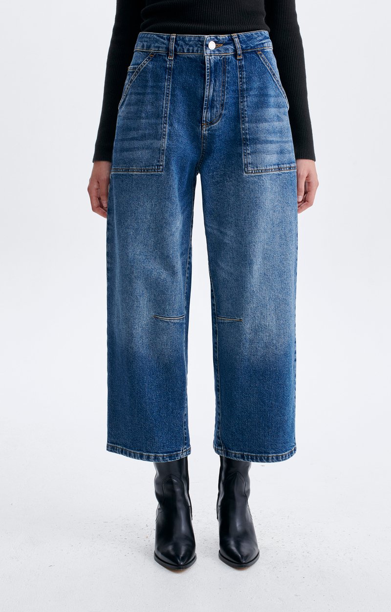 Cargo Pants Cotton denim, wide cut, cargo pockets France Vanessa Bruno