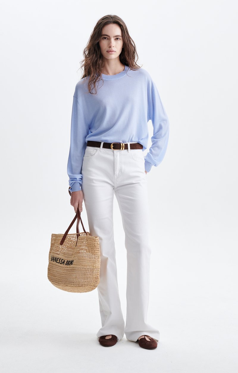 Hayat Merino Sweater, 100% merino wool, round neck, loose-fitting oversized