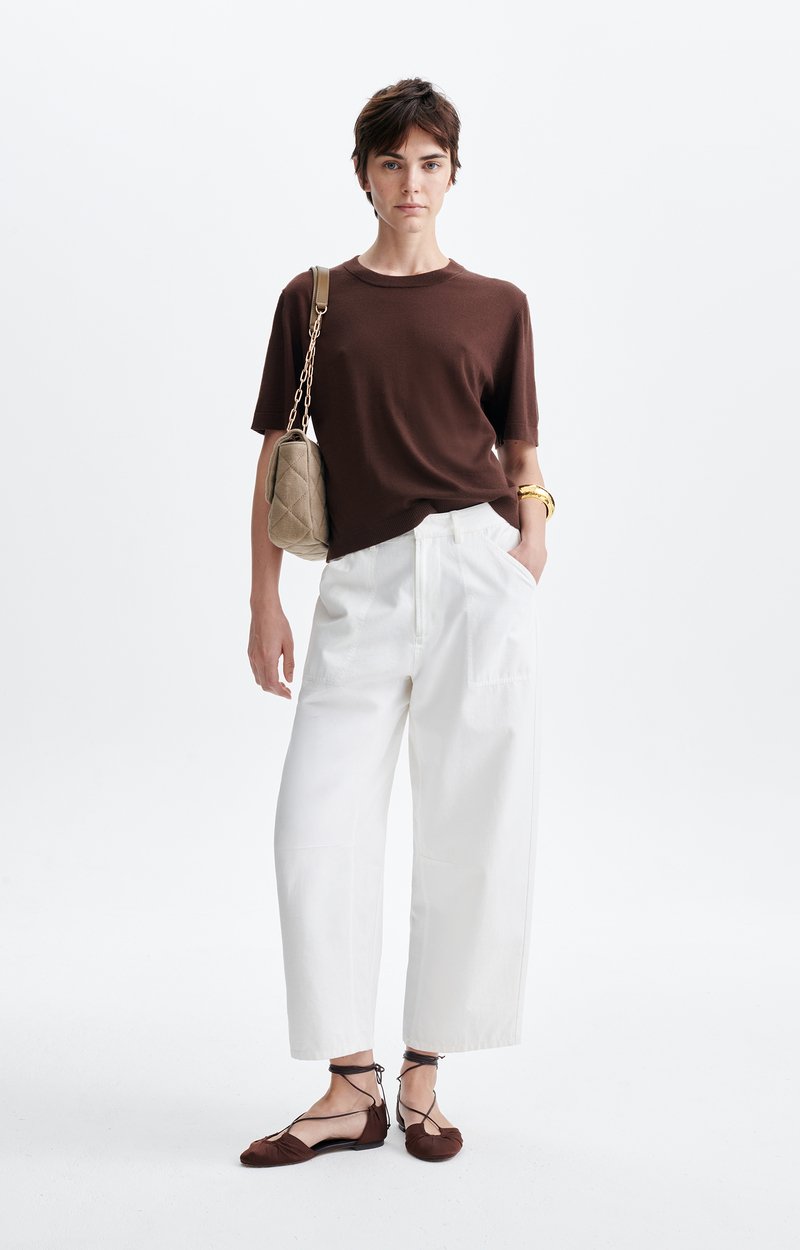 Hadi Short-Sleeve Sweater, 100% merino wool, short sleeves