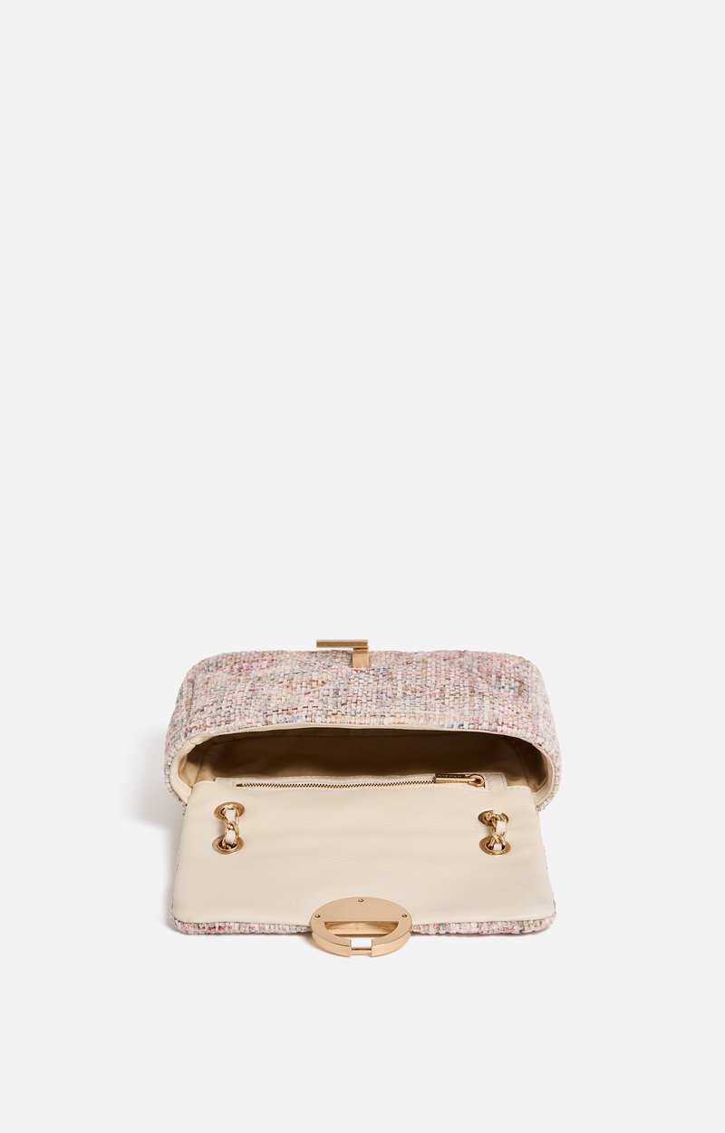 Medium Tweed Moon Bag Multicoloured tweed, gold chain, made in Italy Multicolored Vanessa Bruno