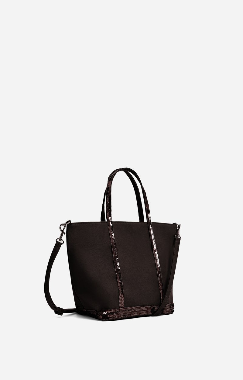 Canvas S Zipped Cabas Tote In canvas & sequins COFFEE Vanessa Bruno