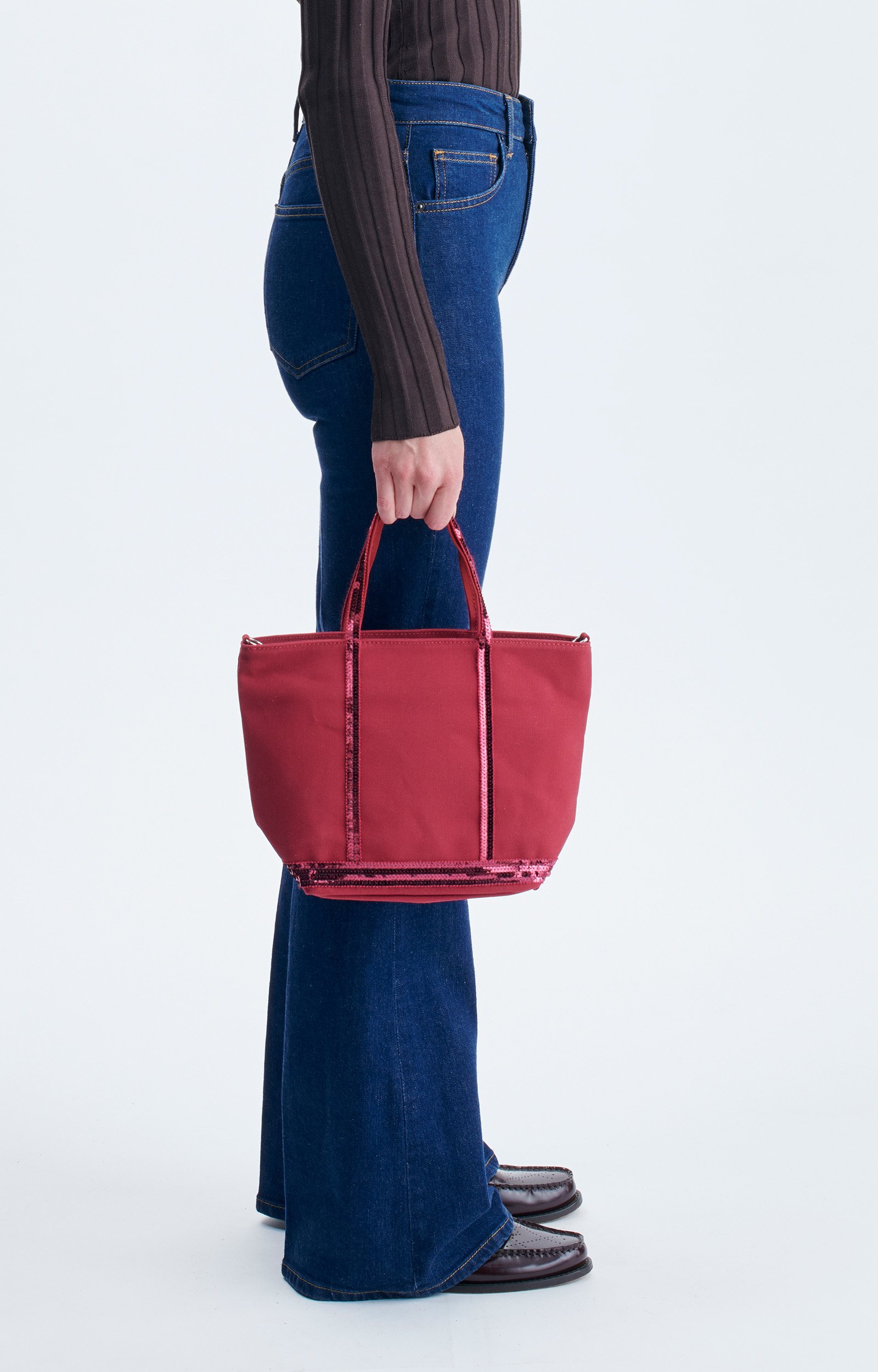 Canvas S Zipped Cabas Tote In canvas & sequins Goji Vanessa Bruno