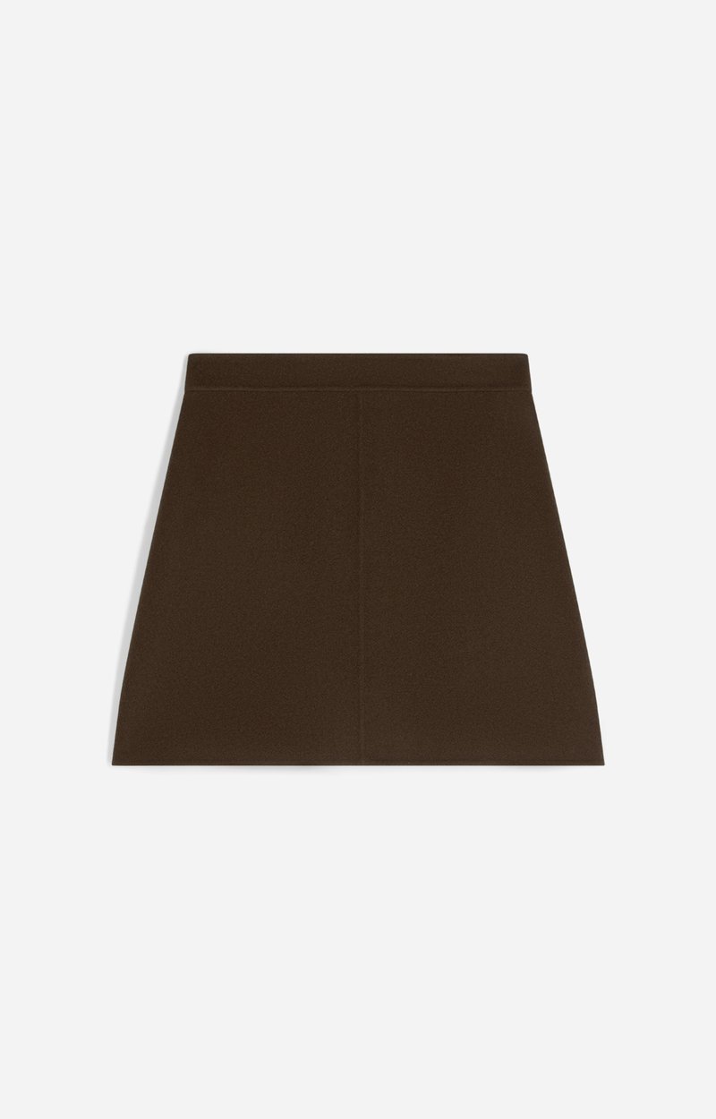 Juna Skirt Mini skirt in double-face wool CHOCOLATE Vanessa Bruno