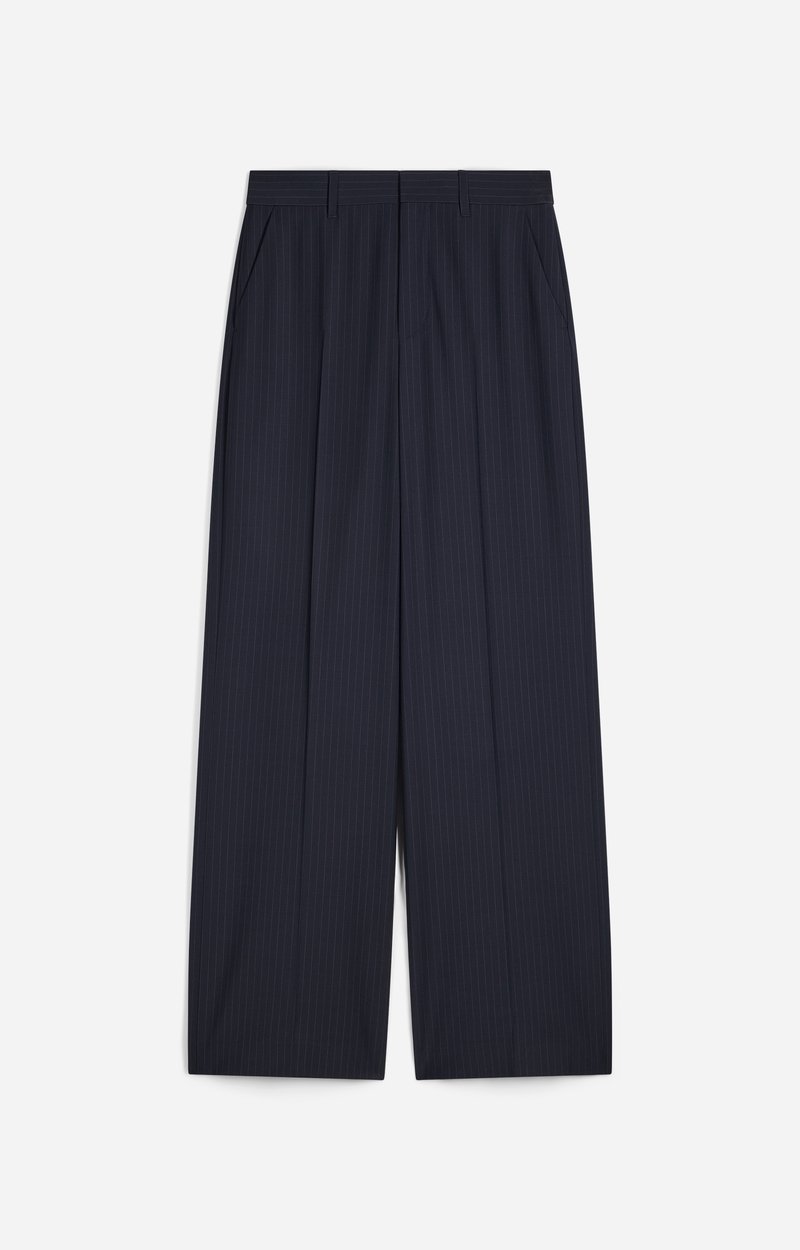 Dulce Pants, Wide-leg flannel trousers, high waist
