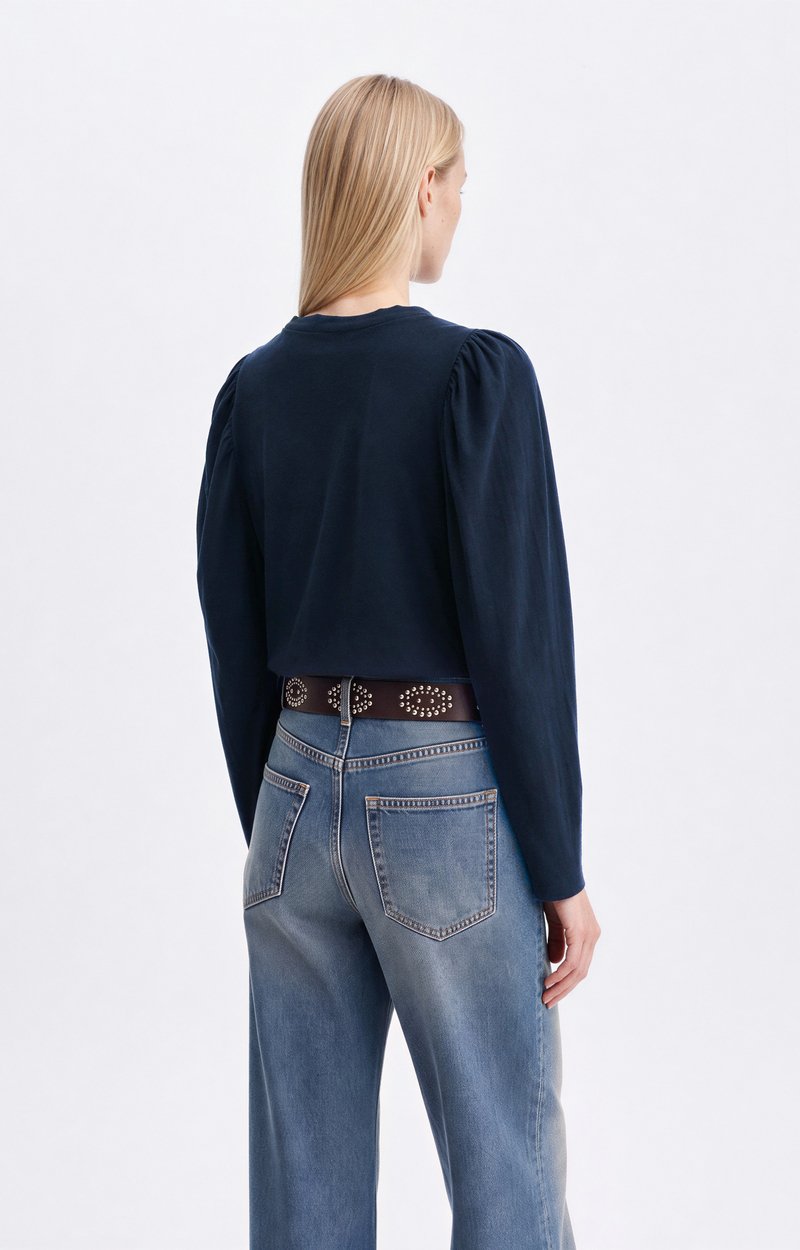 Hei T-shirt Long-sleeve T-shirt, gathered shoulders Navy Blue Vanessa Bruno