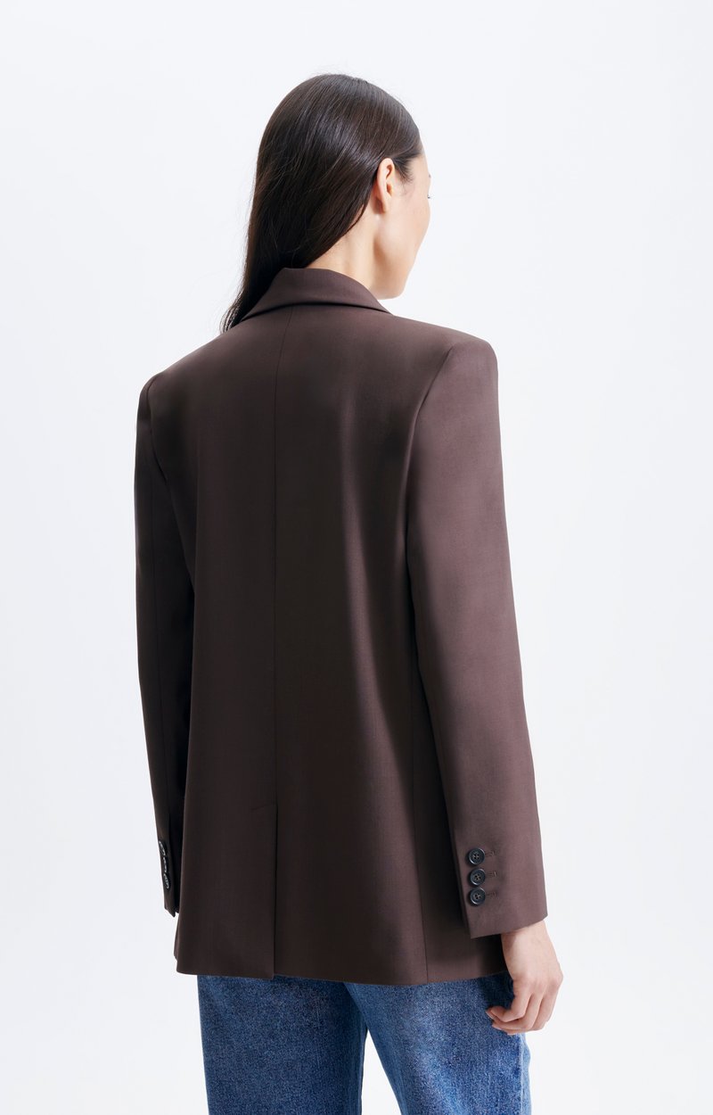 Hilia Jacket Tailored jacket in wool blend CHOCOLATE Vanessa Bruno