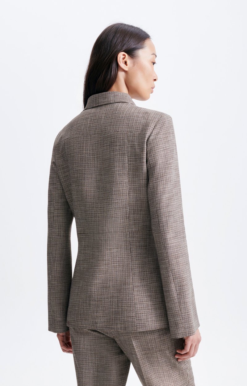 Godji Jacket Fitted tailored jacket in viscose, brown shade Classic Brown Vanessa Bruno