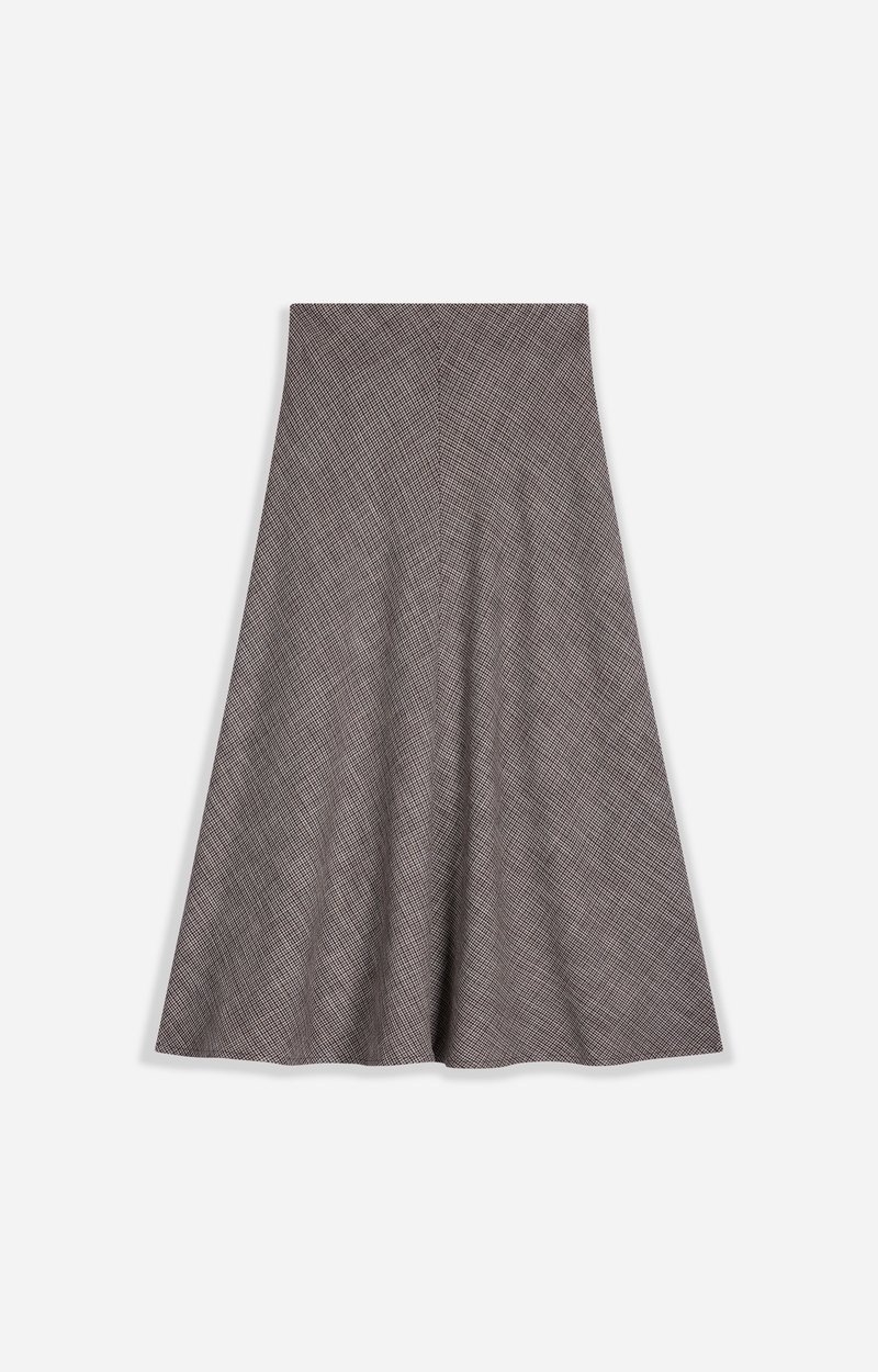 Boushra Skirt Flared midi skirt, bias cut Classic Brown Vanessa Bruno