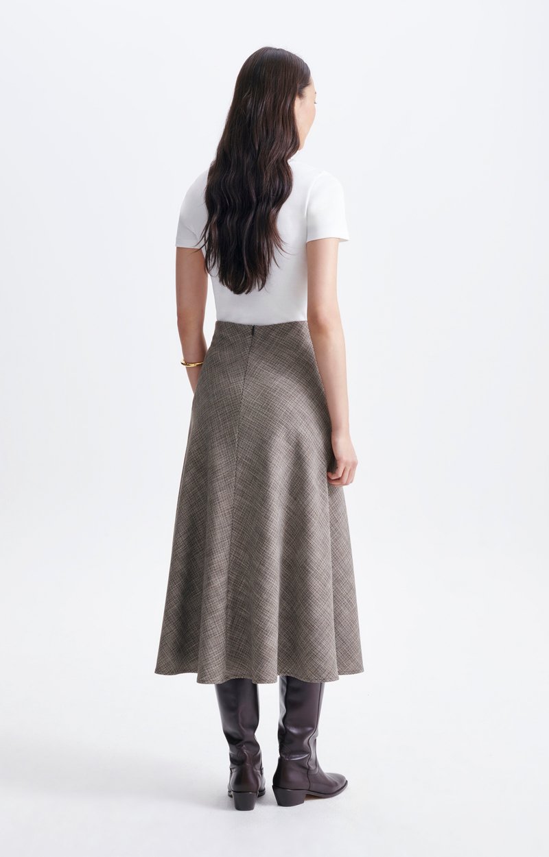 Boushra Skirt Flared midi skirt, bias cut Classic Brown Vanessa Bruno