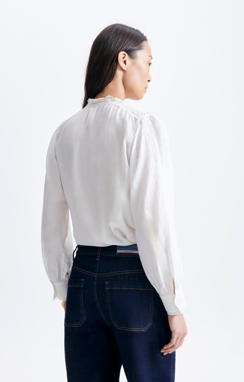 Gedi Blouse Romantic cotton and lace blouse White Vanessa Bruno
