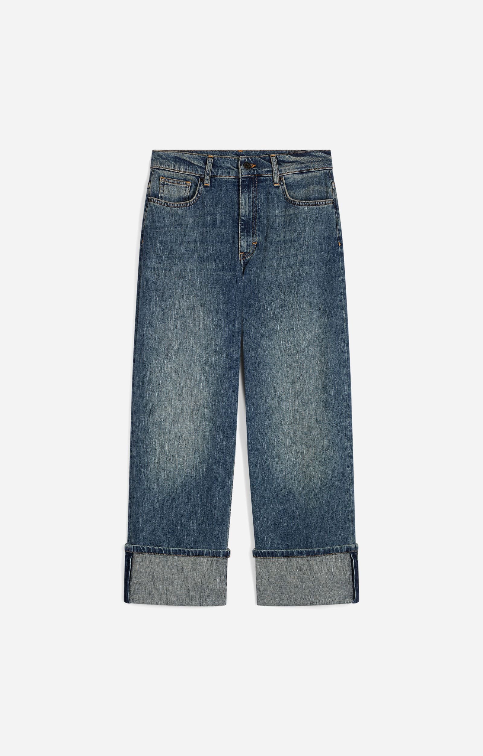 Geronimo Jeans Straight cropped jeans in organic cotton bleu gris Vanessa Bruno