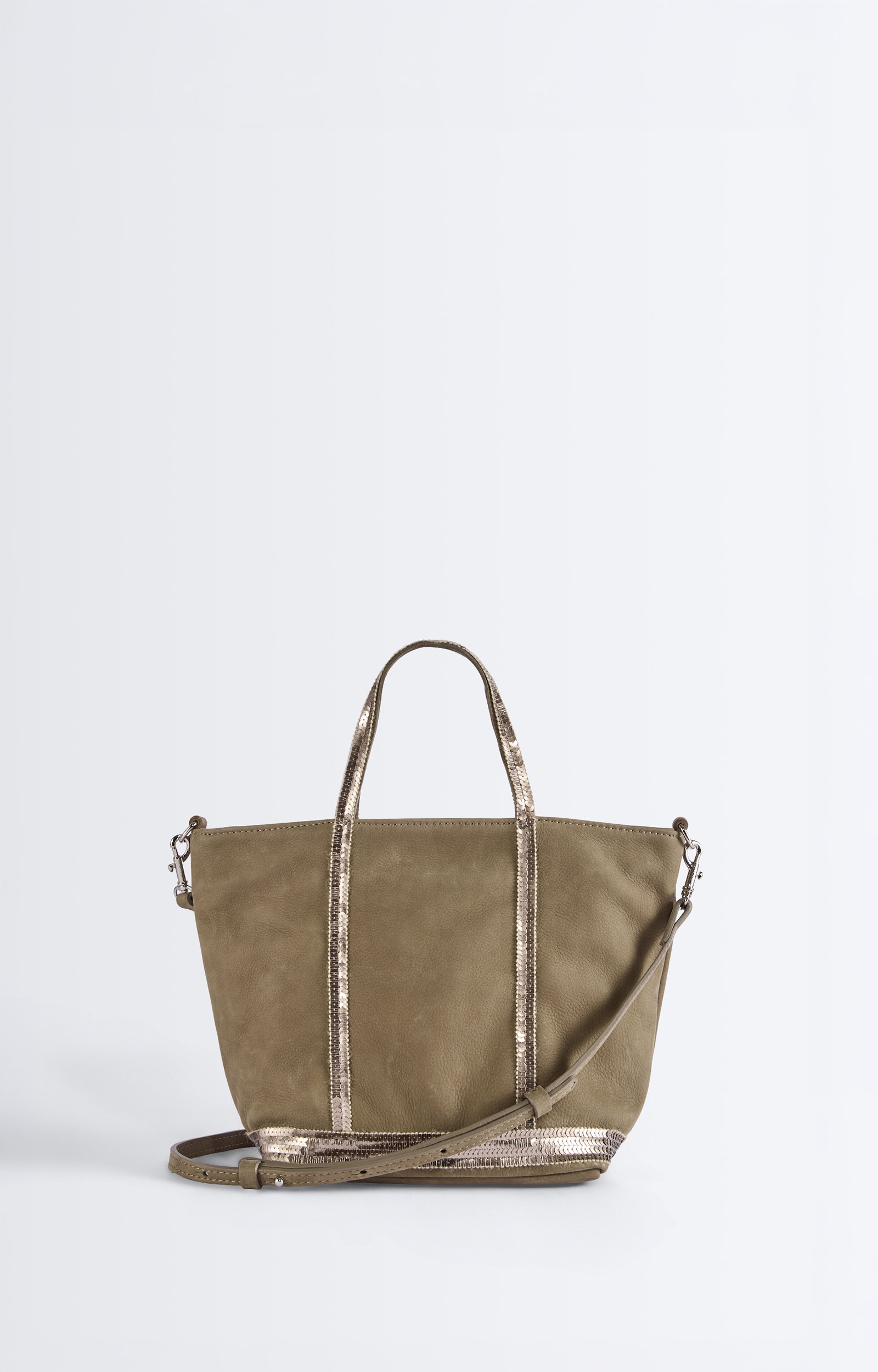 Nubuck Leather S Zipped Cabas Tote In leather, sequin trims ELEPHANT Vanessa Bruno