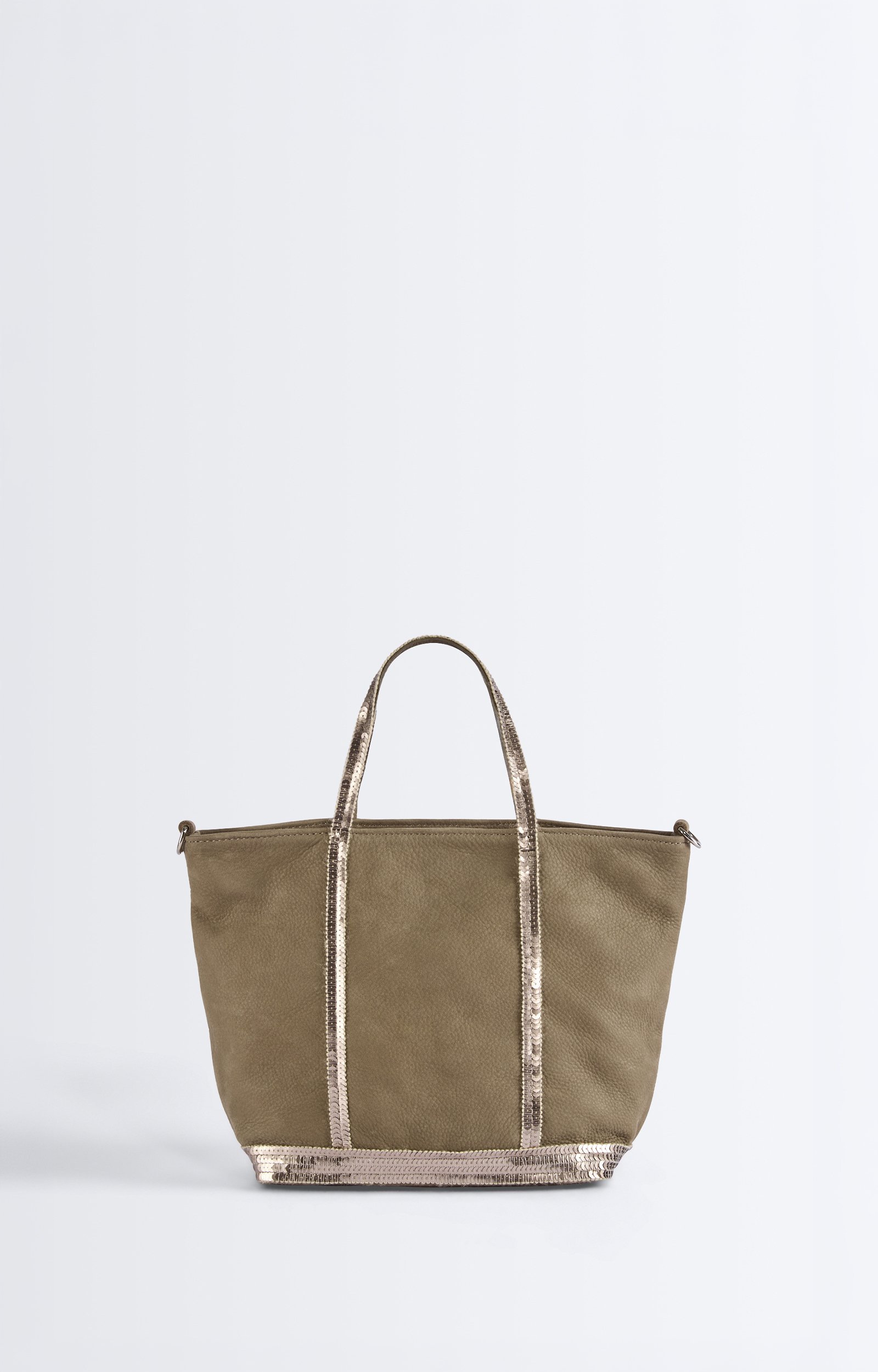 Nubuck Leather S Zipped Cabas Tote In leather, sequin trims ELEPHANT Vanessa Bruno