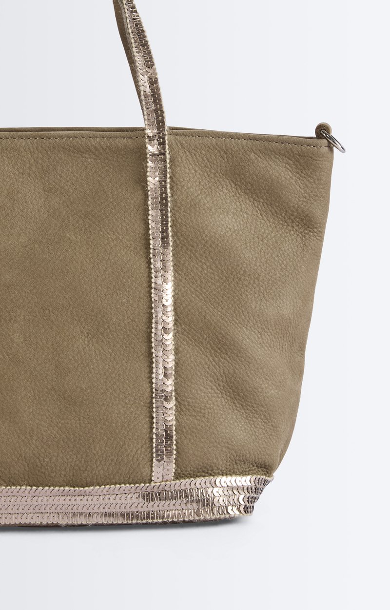 Nubuck Leather S Zipped Cabas Tote In leather, sequin trims ELEPHANT Vanessa Bruno